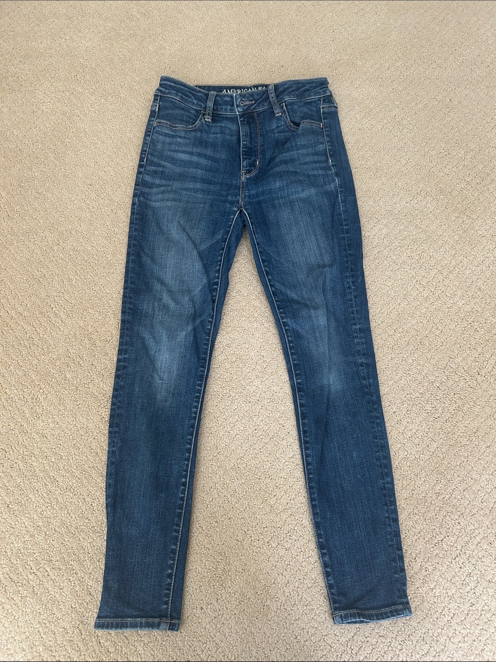 American Eagle Outfitters Women's Medium Blue Skinny Jeans 4 Short